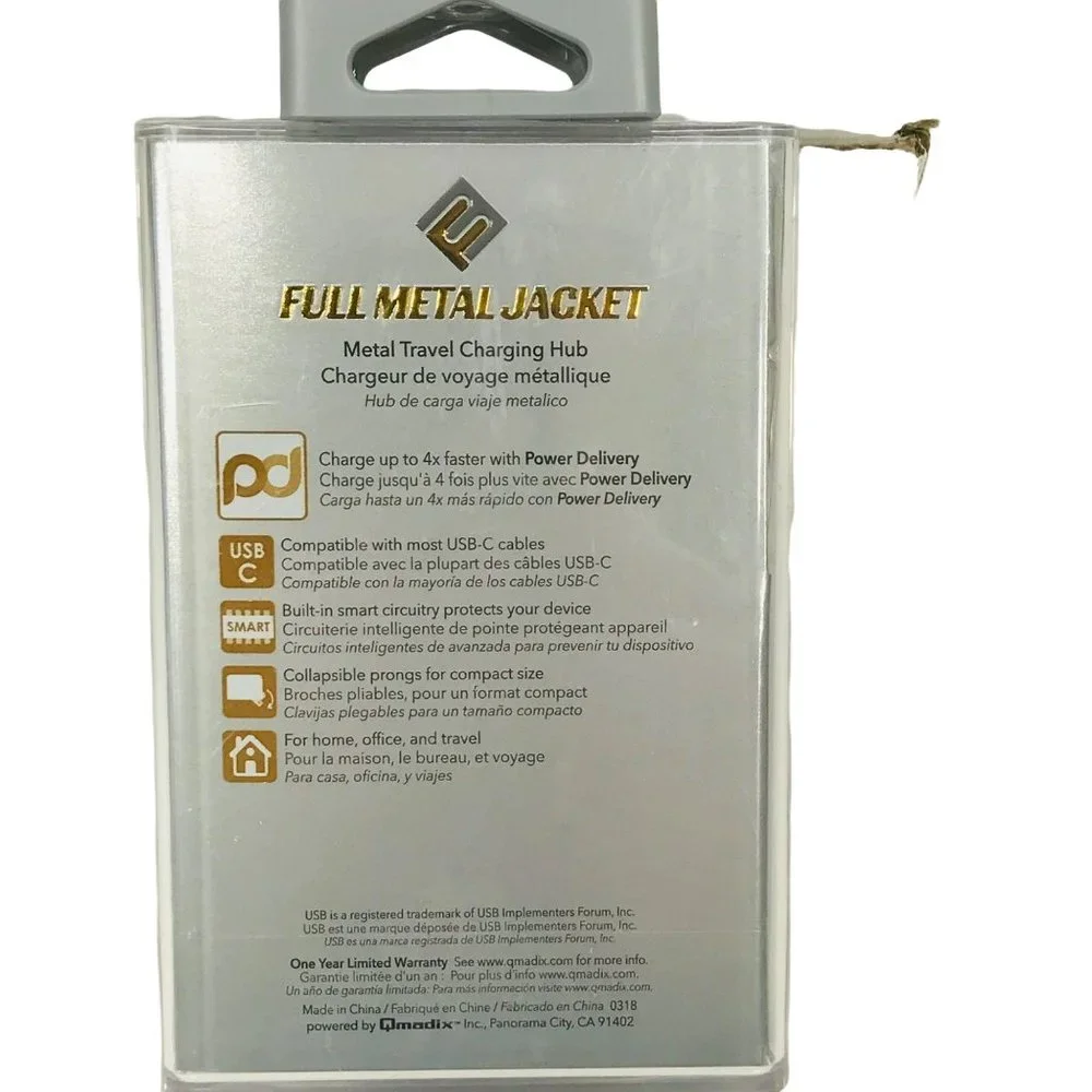 Qmadix Premium Home Charger Single Port Metal Travel Charger New In Package
